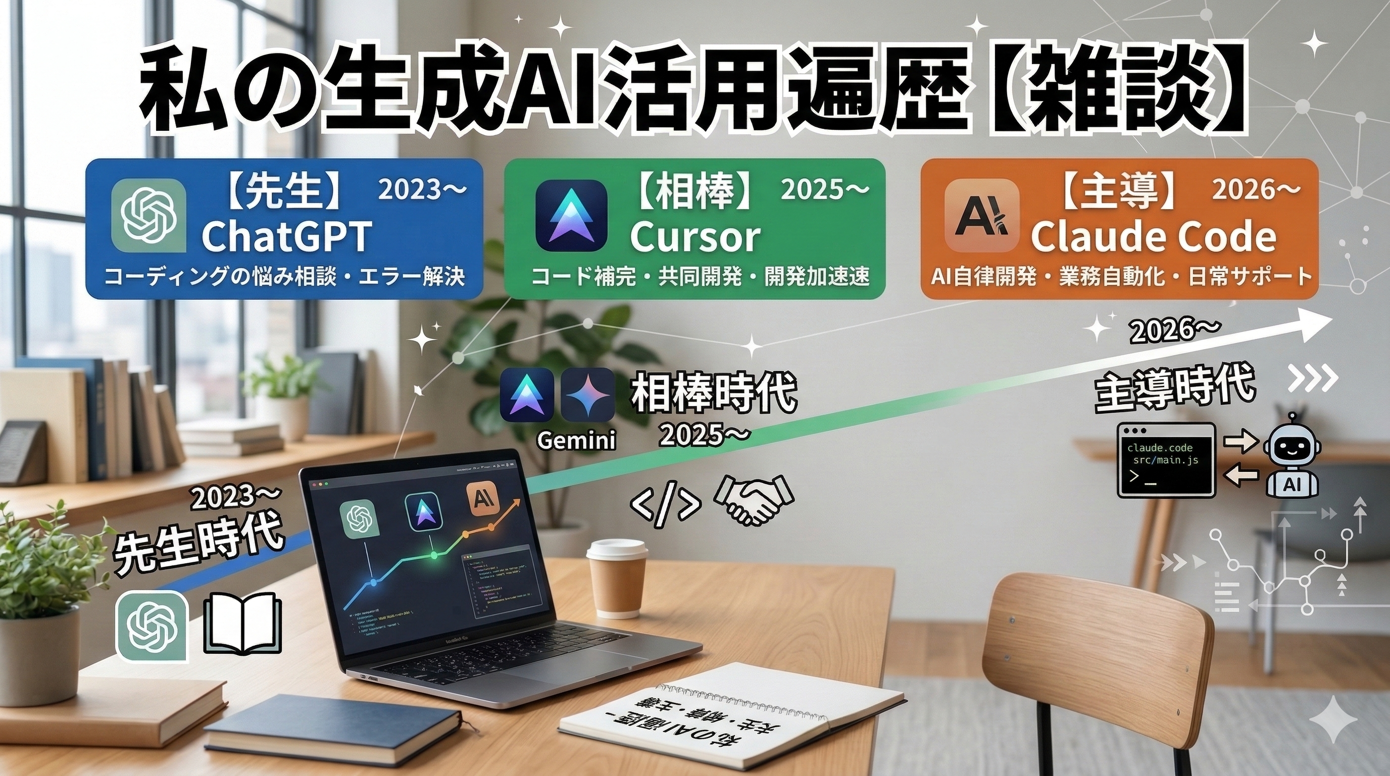 私のAI活用遍歴|「先生」から「主導者」へ【雑談】