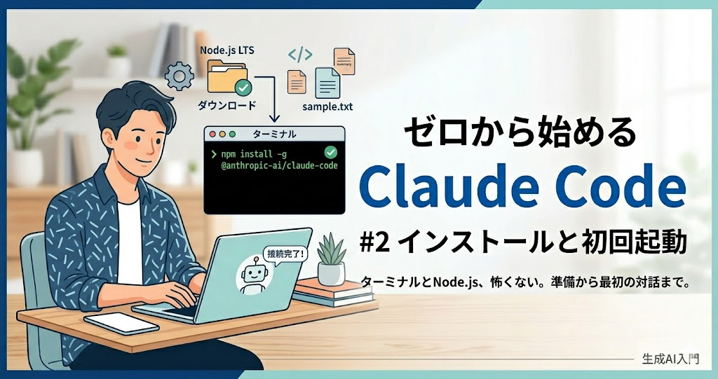 ゼロから始めるClaude Code - #2 インストールと初回起動