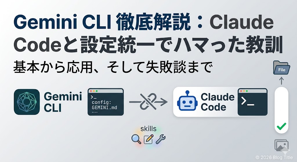 Gemini CLI の基本と、Claude Code と設定を統一して苦戦した話